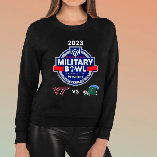 Virginia Tech Hokies Vs Tulane Green Wave Military Bowl 2023 Logo TShirt