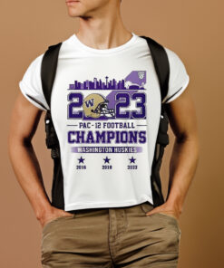 Washington Huskies 2023 Pac 12 Football Champions T-Shirts