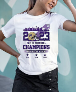 Washington Huskies 2023 Pac 12 Football Champions T-Shirtt