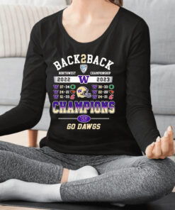 Washington Huskies Back 2 Back Pac-12 Champions Go Dawgs Shirts