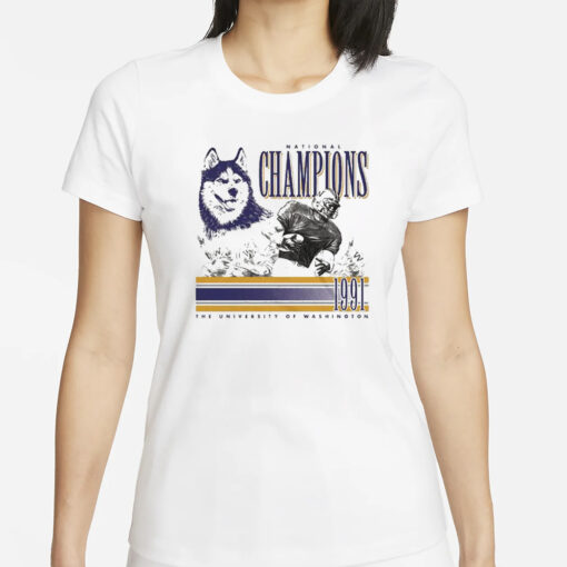 Washington Huskies Football 1991 National Champs T-Shirts