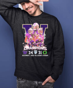 Washington Huskies Pac-12 Champions 34-31 Oregon December 1, 2023 T-Shirtt