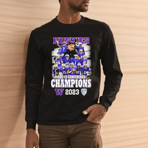 Washington Huskies Team PAC-12 Conference Football Champions 2023 Shirt