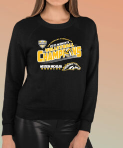 Western Michigan Broncos Brown MAC 2023 Women’s Volleyball Tournament Champions T-Shirt