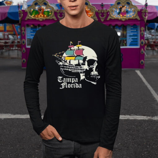 Where I’m From Adult Tampa Black Skull T T-Shirt