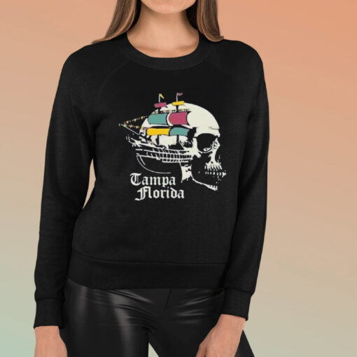 Where I’m From Adult Tampa Black Skull T TShirt