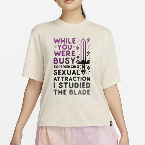 While You Were Busy Sexual Attraction I Stupided The Blade T-Shirt4