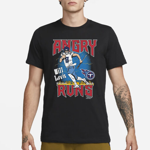 Will Levis Tennessee Titans Angry Runs T-Shirt2