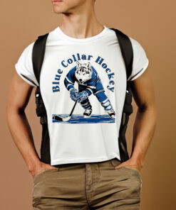 Wolf Blue Collar Hockey T-Shirts