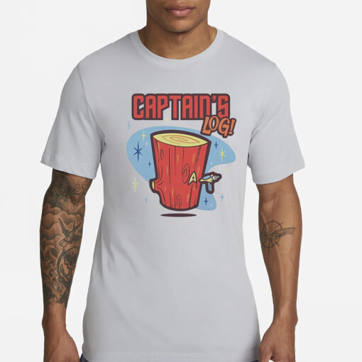 Wood captain’s log cartoon T-Shirts