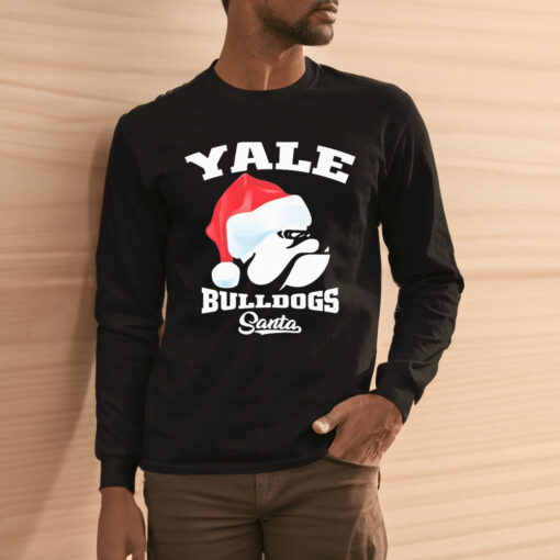 Yale Bulldogs Football Santa Hat Christmas Shirt