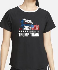 2024 All Aboard The Trump Train T-Shirt2