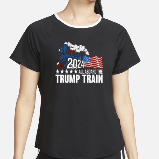 2024 All Aboard The Trump Train T-Shirt2