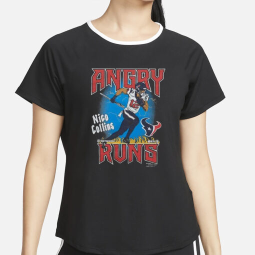 Angry Runs Texans Nico Collins T-Shirt2