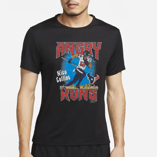 Angry Runs Texans Nico Collins T-Shirt4