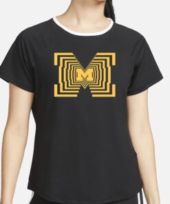 Blue & Maize Tunnel Michigan Wolverines T-Shirt2