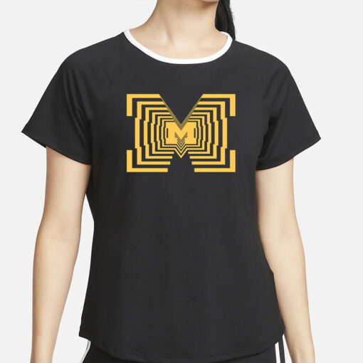 Blue & Maize Tunnel Michigan Wolverines T-Shirt2