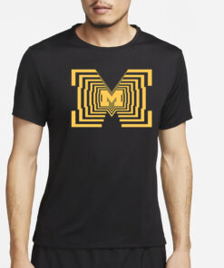 Blue & Maize Tunnel Michigan Wolverines T-Shirt4