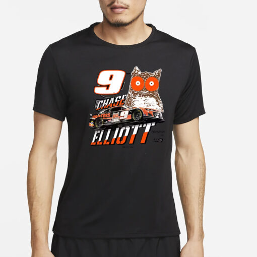 Chase Elliott #9 Hooters Youth Gray T-Shirt2