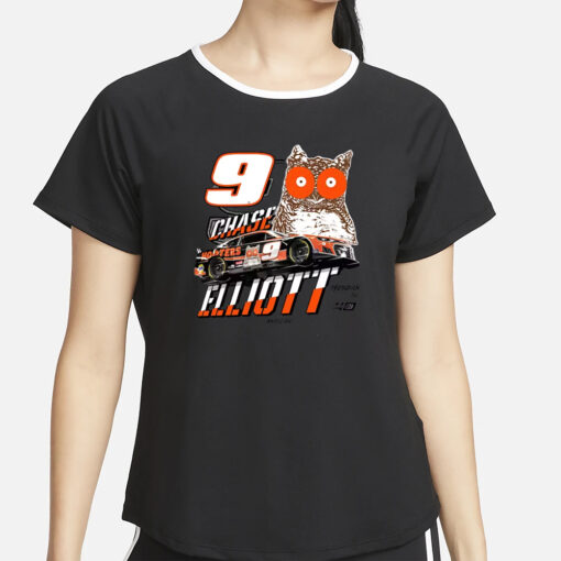 Chase Elliott #9 Hooters Youth Gray T-Shirt4