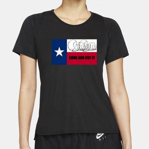 Come And Cut It Texas Border Razor Wire T Shirt4