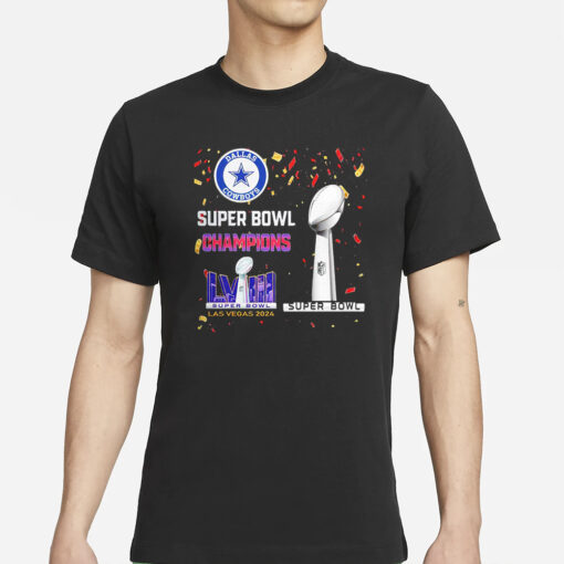 Cowboys Super Bowl Champions LVIII Las Vegas 2024 T-Shirts