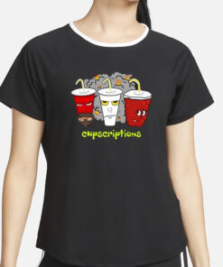 Cups And Aqua Teen Hunger Force Cupscriptions T-Shirt2