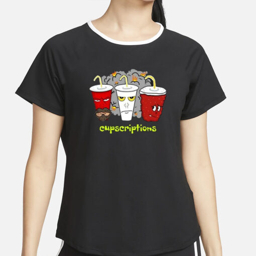 Cups And Aqua Teen Hunger Force Cupscriptions T-Shirt2