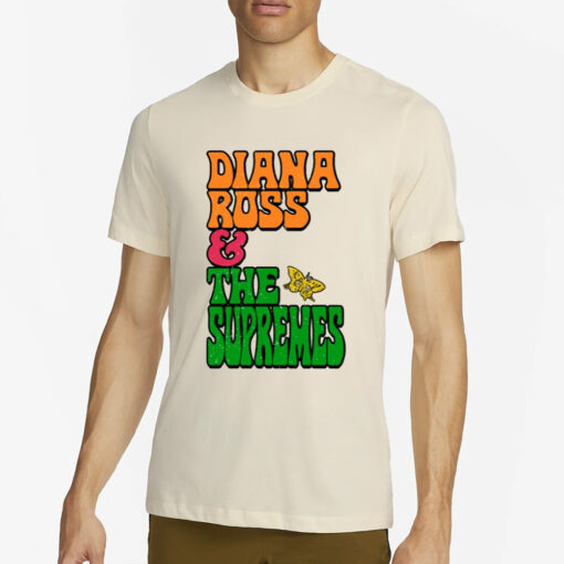 Diana Ross And The Supremes Stacked Butterfly T-Shirt2