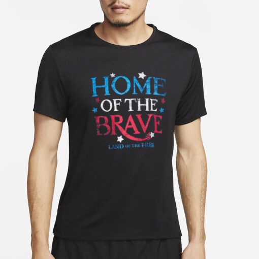 Fourth of July Men's & Big Men's Home of the Brave Graphic T-Shirt 4