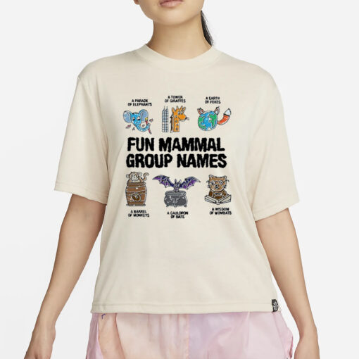 Fun Mammal Group Names T-Shirt2