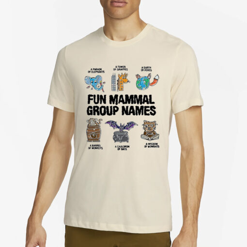 Fun Mammal Group Names T-Shirt4