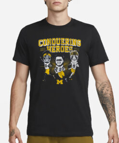 Michigan Football 2023 Caricatures Conquering Heroes T-Shirt1