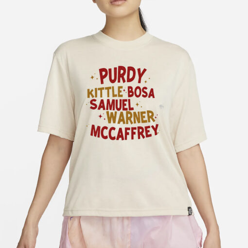 Purdy Kittle Bosa Samuel Warner Mccaffrey T-Shirt2