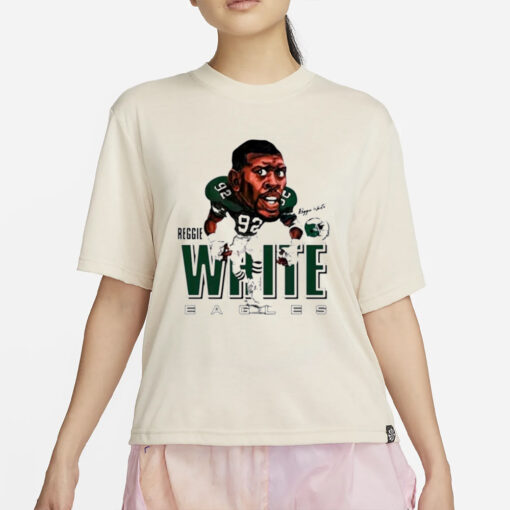 Reggie White Philadelphia Eagles Legend Retro Caricature T-Shirt1