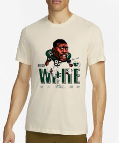 Reggie White Philadelphia Eagles Legend Retro Caricature T-Shirt4