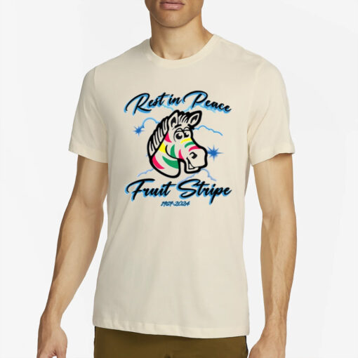 Rest In Peace Fruit Stripe 1969-2024 Limited T-Shirt4