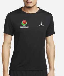 Rose Bowl Michigan Air Jordan Logo T-Shirt2