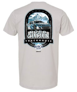 Ross Chastain Trackhouse Racing Team Collection Busch Light Car And Track T Shirt