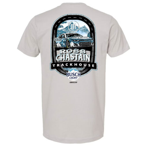 Ross Chastain Trackhouse Racing Team Collection Busch Light Car And Track T Shirt