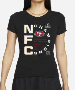 San Francisco 49ers 2023 Nfc Champions Right Side Draw T Shirt