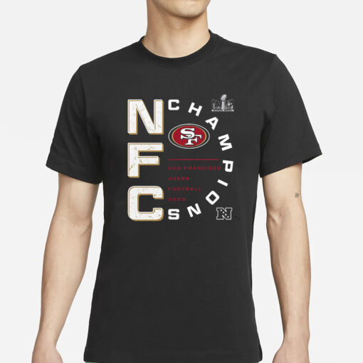 San Francisco 49ers 2023 Nfc Champions Right Side Draw T Shirts