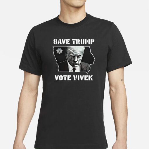 Save Trump Vote Vivek Iowa Map T-Shirt