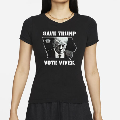 Save Trump Vote Vivek Iowa Map T-Shirts