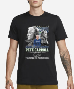 Seahawks Pete Carroll 2010-2023 Thank You For The Memories T-Shirt1