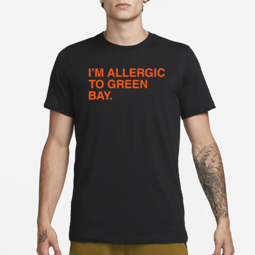 Sean Abram I’m Allergic To Green Bay T-Shirt3