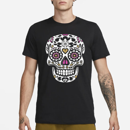 Skull Skeleton Flower Funny T-Shirt1