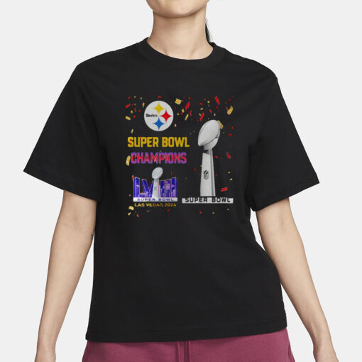 Steelers Super Bowl Champions LVIII Las Vegas 2024 T-Shirt1