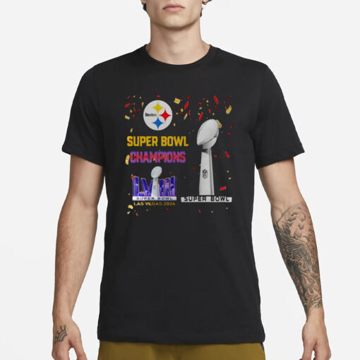 Steelers Super Bowl Champions LVIII Las Vegas 2024 T-Shirt3