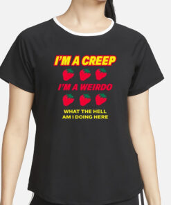 Strawberry I’m A Creep Im A Weirdo What The Hell Am I Doing Here T-Shirt2